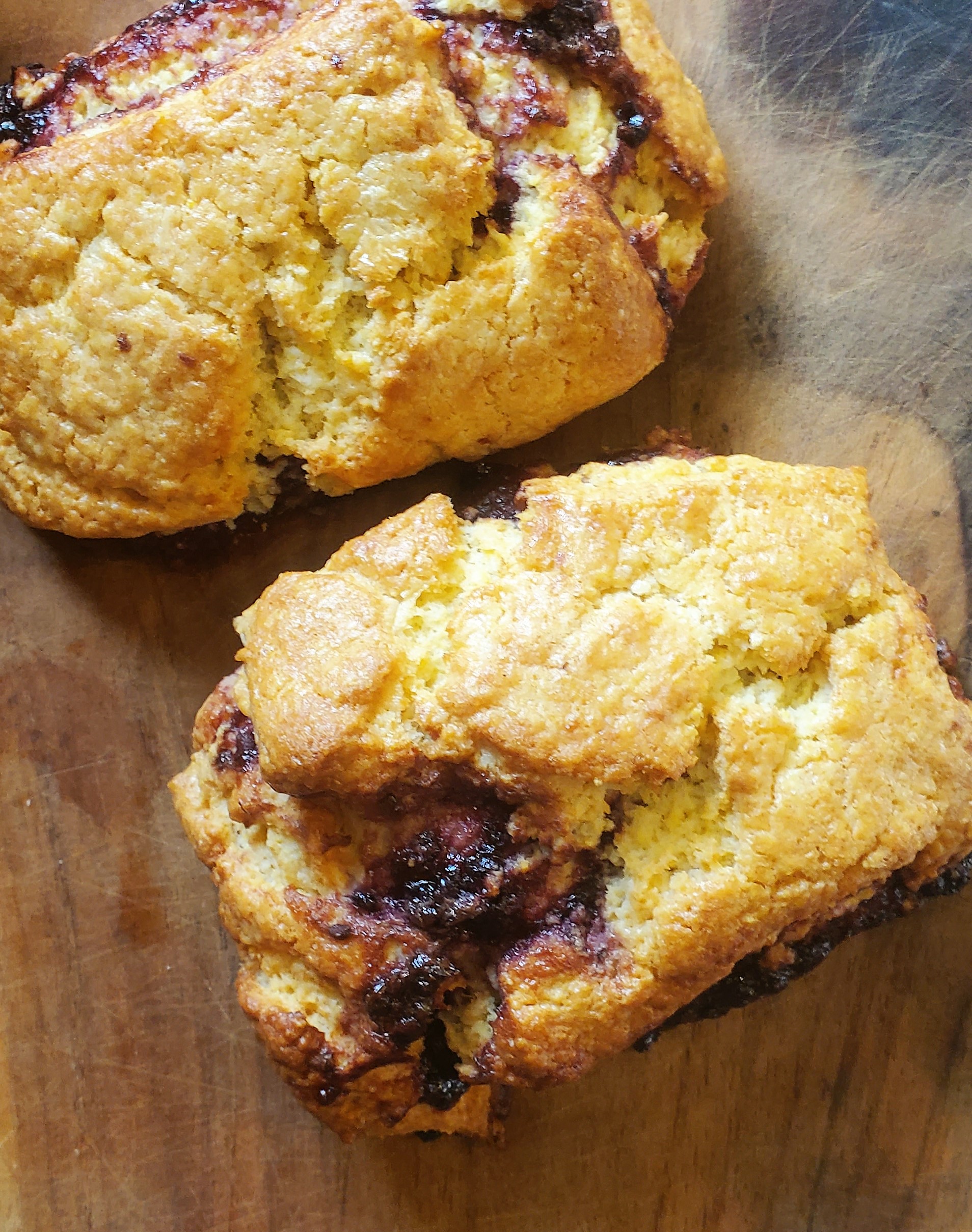 Jammy Cornmeal Scones